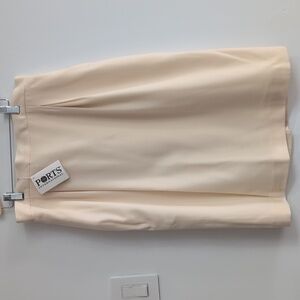 Ports International Vintage Ivory Wool Straight Skirt Waist 15" Fits Size 6/8